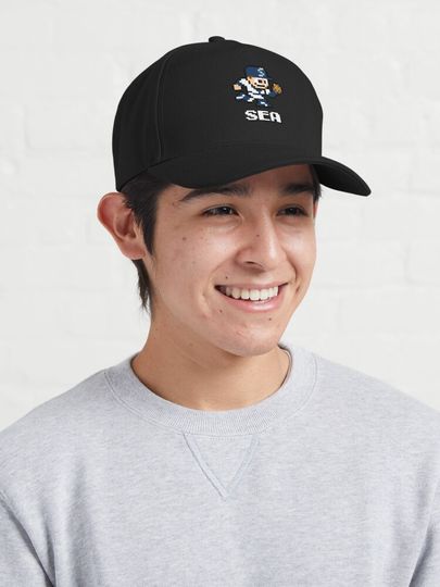 Seattle (8-bit Player + Initials) Cap