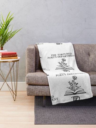 The Tortured Poets Department Text Throw Blanket