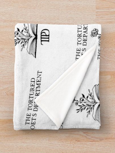 The Tortured Poets Department Text Throw Blanket