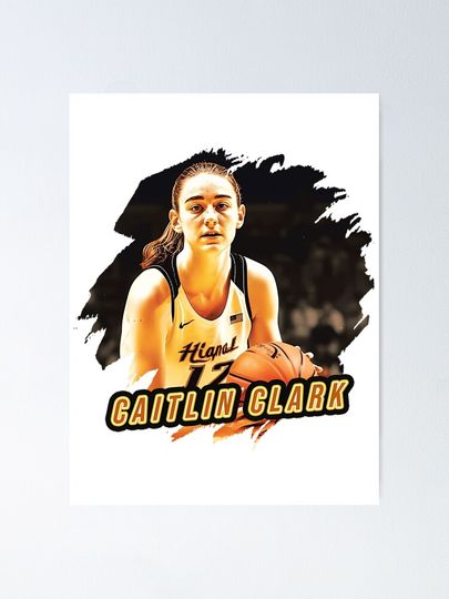 Retro Caitlin Clark Poster, Caitlin Clark Baseball Poster