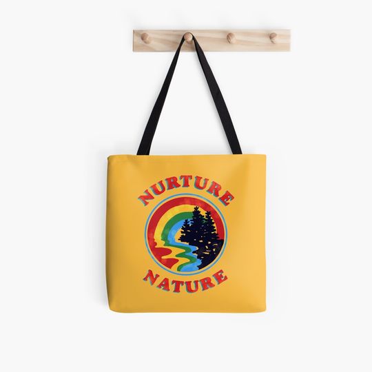 nurture nature vintage environmentalist design Tote Bag