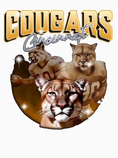 Cincinnati Cougars 90's Graphic Tee Pullover Hoodie