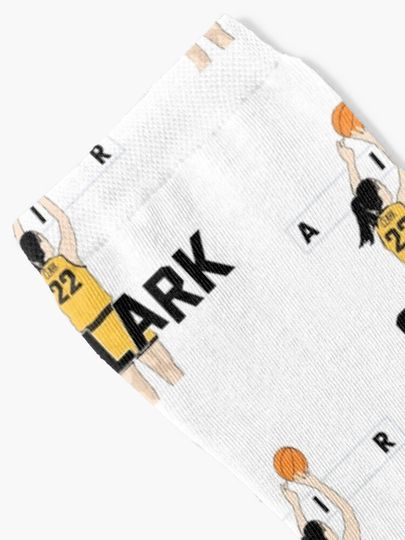 Yellow Iowa Basketball Caitlin Clark Socks