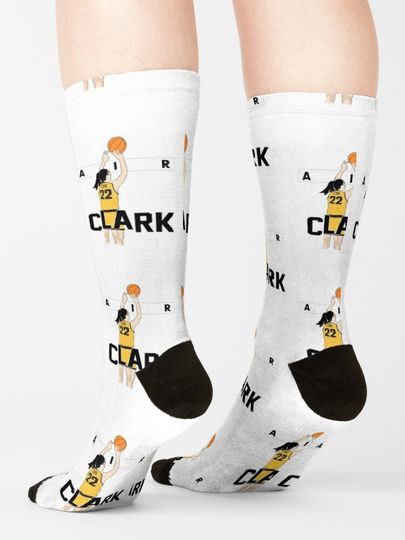 Yellow Iowa Basketball Caitlin Clark Socks