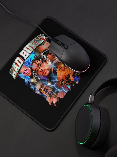 Bad Bunny Mouse Pad, Bad Bunny Merch