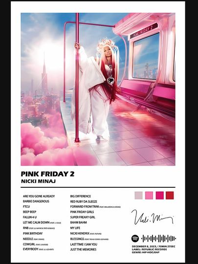 Nicki Minaj Pink Friday 2 Album Cover Hoodie