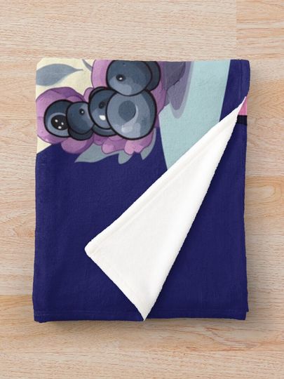 Blueberry M Cat Throw Blanket