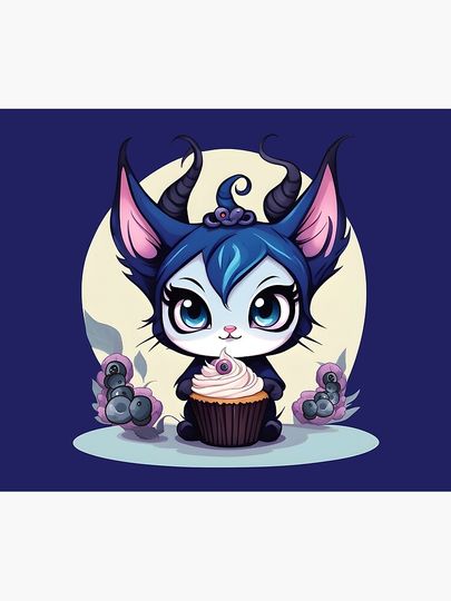 Blueberry M Cat Throw Blanket