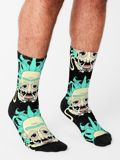 Rick and Rickandmorty sanche Psychedelic  Socks