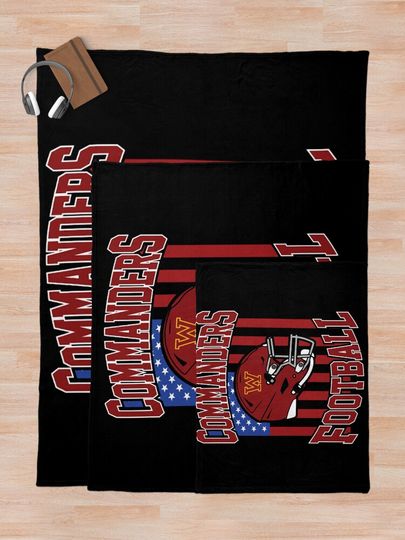 Art - washington commanders Throw Blanket