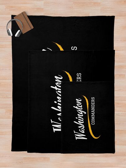 Sleek Commanders Script Tee Throw Blanket