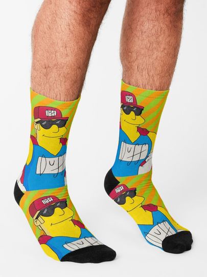 Duffman, Oh Yeah! Socks, Simpson Funny, Gift for Fan