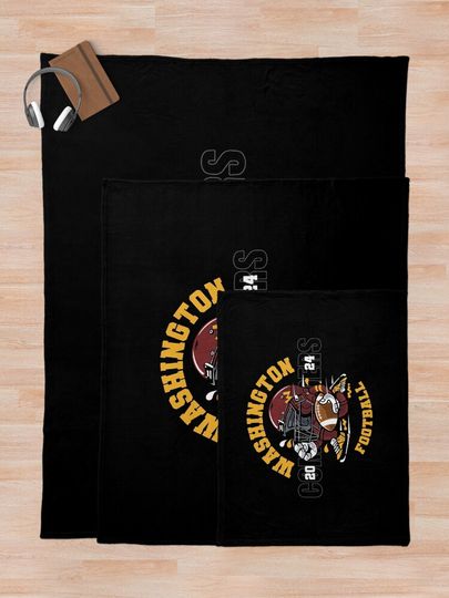 Art - washington commanders Throw Blanket