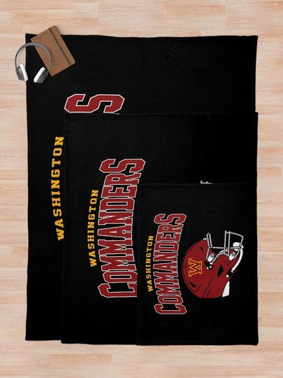 Art - washington commanders Throw Blanket