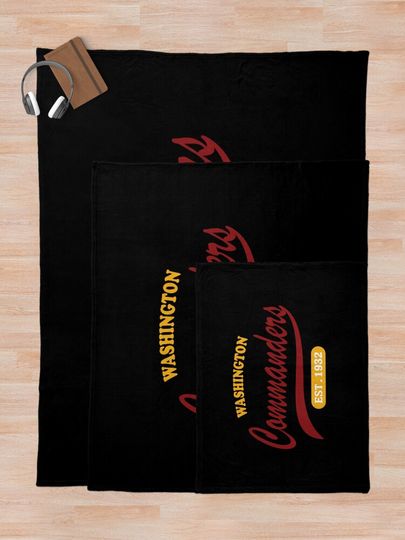 Art - washington commanders Throw Blanket