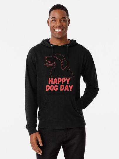 National Dog Day Lightweight Hoodie