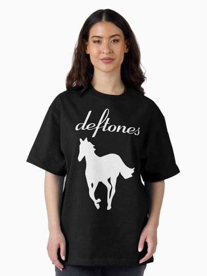 The Horse Pony White White Oversized T-Shirt