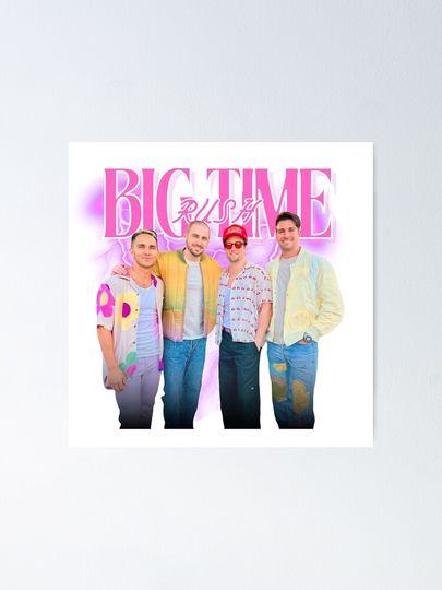 Big time rush roze met bliksem Poster