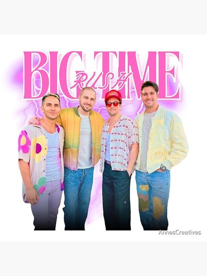 Big time rush roze met bliksem Poster