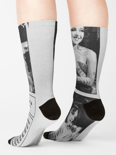Chappell Roan Fan Poster Black and White Cotton Comfortable socks