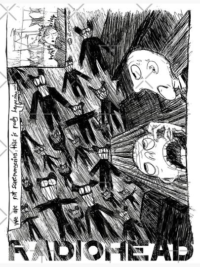 Radiohead Poster Alternative Rock Band Wall Print