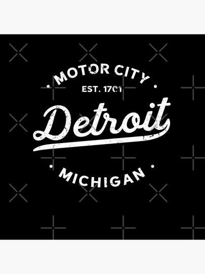 Detroit Michigan 313 Area Code Motor City Pillow