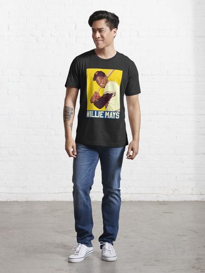 Willie Mays Vintage Art Essential cotton tee, Graphic Tshirt for men, women, Unisex, Trending Gifts
