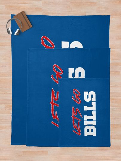 Lets go Bills Throw Blanket