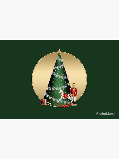 The Nutcracker - Christmas tree - Gold Bath Mat
