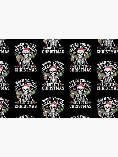 Dead Inside Christmas: Funny Skeleton Bath Mat