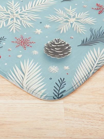 Winter Wonderland: Festive Seasonal Pattern Bath Mat