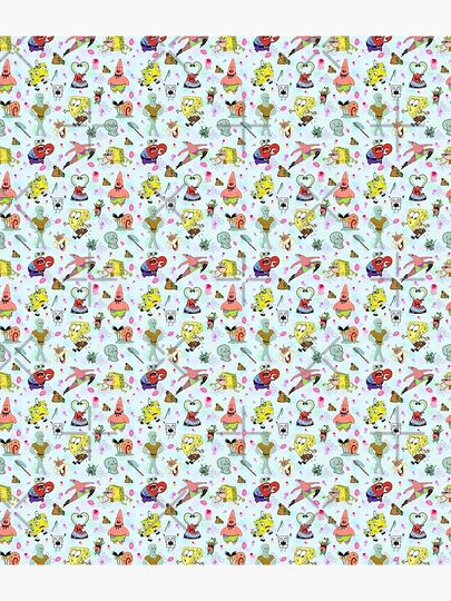 Funny SpongeBob Pattern - Handsome Squidward Patrick Gary Mr Crabs Sally Plankton Backpack