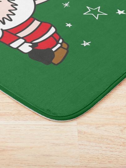 Labubu Christmas sticker  Bath Mat, For Bathroom, For Kitchen