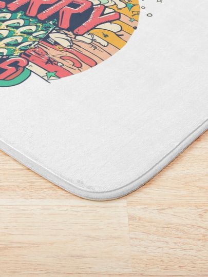 Pineapple Christmas Bath Mat