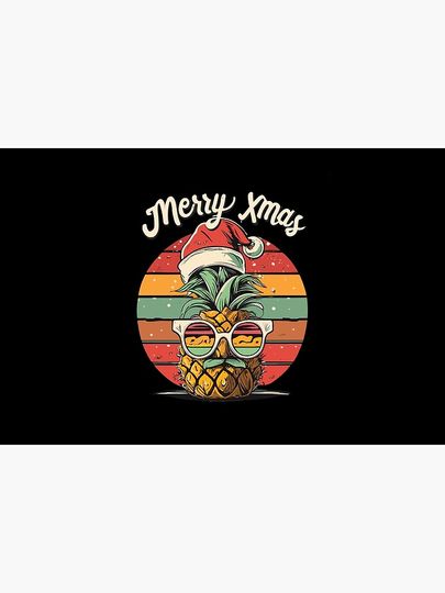 Pineapple Christmas Bath Mat