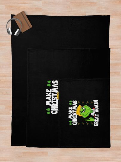 Make Christmas Great Again Donald Trump 2024 Xmas Throw Blanket
