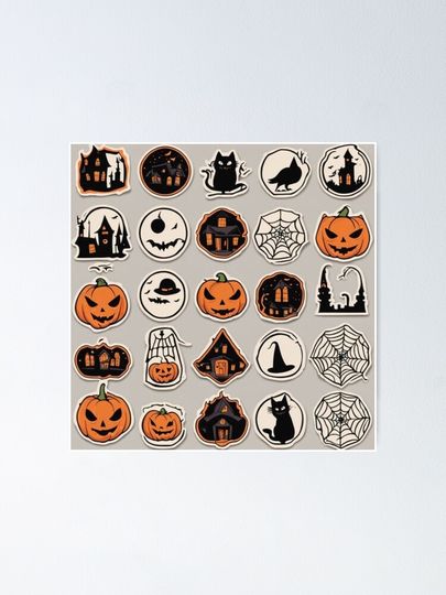Halloween Pattern Poster