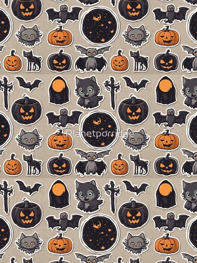 Different Halloween Pattern iPhone Case