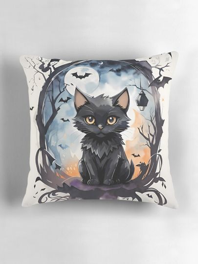 halloween cat cute Pillow