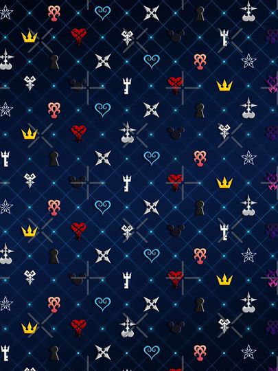 Kingdom Hearts Pattern Ver 2 iPhone Case