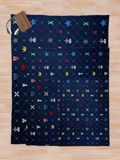 Kingdom Hearts Pattern Ver 2 Throw Blanket