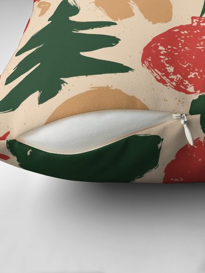 Retro Christmas Pattern Pillow