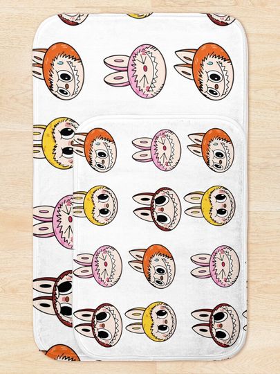 Labubu monster sticker pack Bath Mat, For Bathroom, For Kitchen