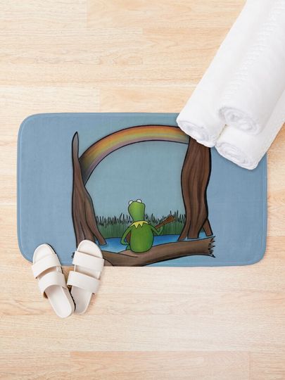 The Rainbow Connection K the frog The Muppets  Bath Mat