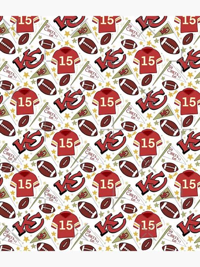 Patrick Mahomes chiefs pattern (white)  Backpack