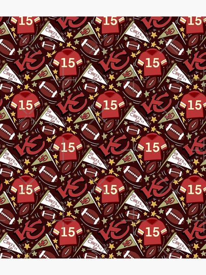 Patrick Mahomes chiefs pattern (dark red)  Backpack