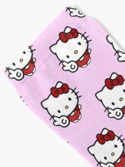 Peace sign Hello Kitty  Socks