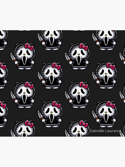 Scream Kitty Halloween  Throw Blanket