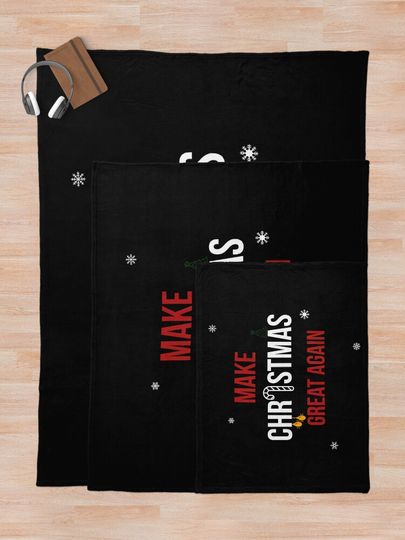 Make Christmas Great Again Throw Blanket