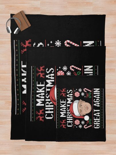 Make Christmas Great Again Throw Blanket
